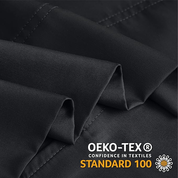 BEDELITE Body Pillow Cover, Rayon Made from Bamboo, Cooling Body Pillow Pillowcase for Hot Sleepers and Night Sweats, Breathable & Silky Soft Full Long Pillow Case Cover (Black, 20x54 Inches)
