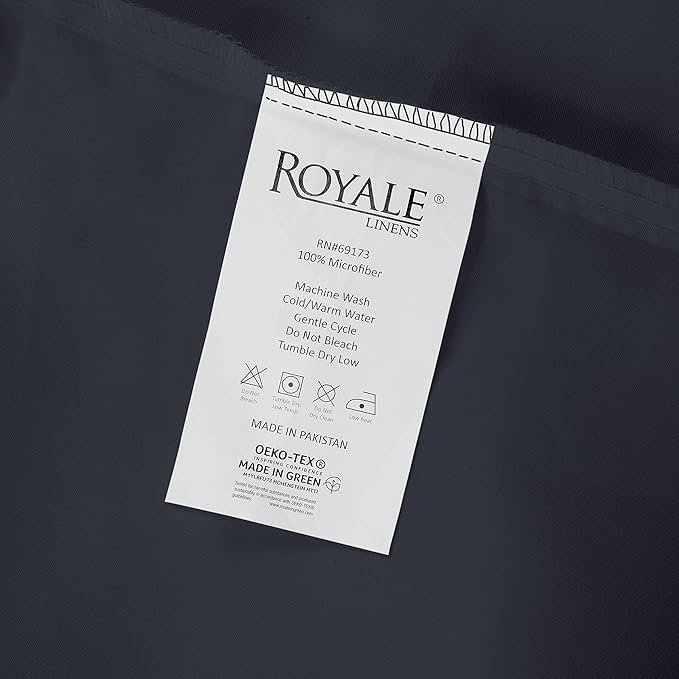 ROYALE LINENS 400 Thread Count 100% American Grown Cotton 4 Piece Sateen King Sheet Set - 1 Fitted Sheet, 1 Flat Sheet, 2 Pillow case - Grey King Bedsheet - Cotton Sheets - (King, Spanish Slate)