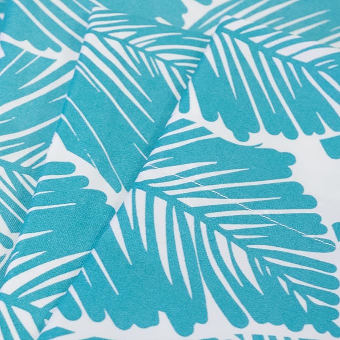 1500 Supreme Collection Extra Soft Tropical Leaf Teal Pattern Sheet Set - Luxury Bed Sheets Set with Deep Pocket Wrinkle Free Bedding, Printed Pattern