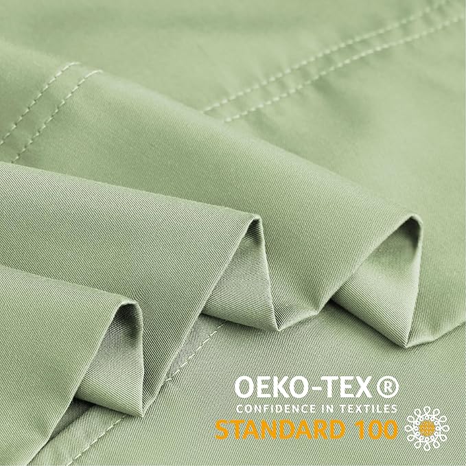 BEDELITE Sage Green Pillow Cases Queen Size Set of 2, Rayon Derived from Bamboo，Cooling Pillow Cases for Hot Sleepers & Night Sweats, Breathable and Silky Soft Envelope Pillowcases, 20"x30"
