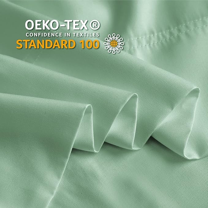 BEDELITE King Size Pillow Cases Set of 2, Rayon Derived from Bamboo, Cooling Pillow Cases for Hot Sleepers & Night Sweats, Breathable and Silky Soft Envelope Pillowcases(Mint Green, 20"x36")