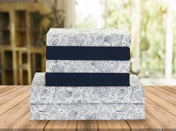 Elegant Comfort Luxury Soft Bed Sheets Paisley Pattern - 1500 Premium Hotel Quality Microfiber Softness Wrinkle and Fade Resistant (4-Piece) Bedding Set, Twin/Twin XL, Navy