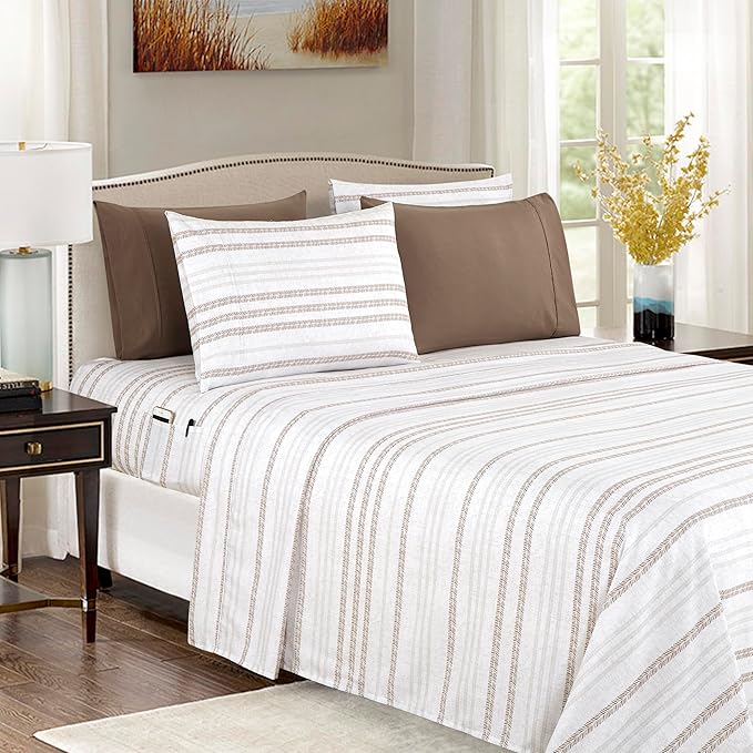 Elegant Comfort Softest and Coziest 6-Piece Sheet Set - 1500 Premium Hotel Quality Microfiber - Deep Pocket, Wrinkle Resistant 6-Piece Floral Bed Sheet Set, Queen, Traci Linen