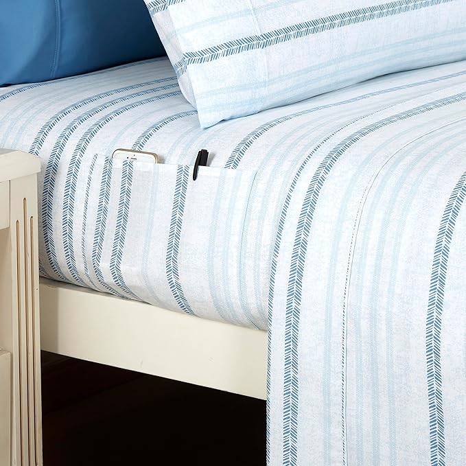 Elegant Comfort Softest and Coziest 6-Piece Sheet Set - 1500 Premium Hotel Quality Microfiber - Deep Pocket, Wrinkle Resistant 6-Piece Floral Bed Sheet Set, California King, Traci Aqua