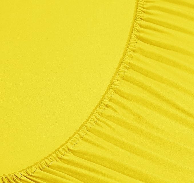 Elegant Comfort Luxury Soft Bed Sheets 1500 Premium Hotel Quality Microfiber Softness Wrinkle and Fade Resistant (6-Piece) Bedding Set, California King, Yellow