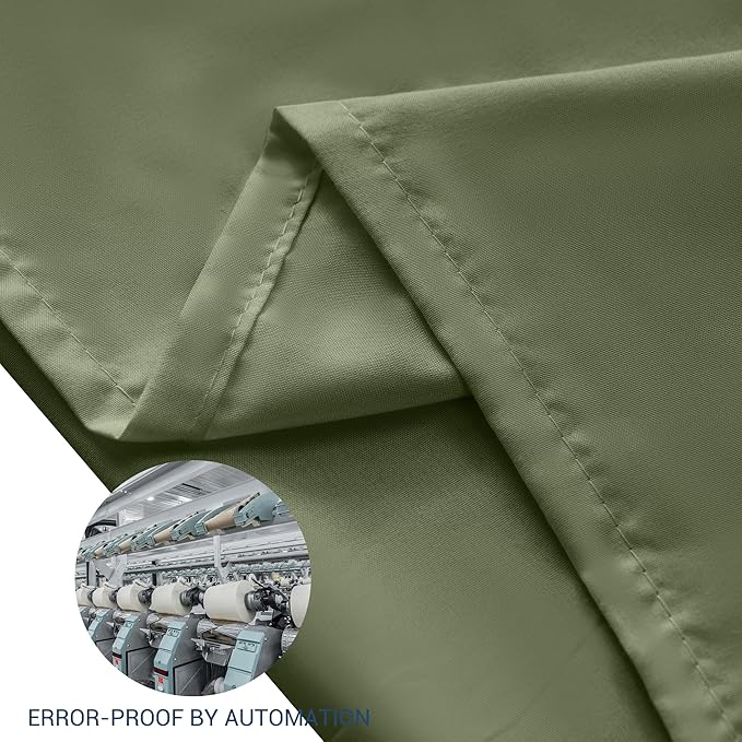 Pillowcases King 4 Pack, 20x36 Pillow Cases with Envelope Closure, Soft Plain Brushed Microfiber Covers Breathable Wrinkle-Resistant, Olive Green