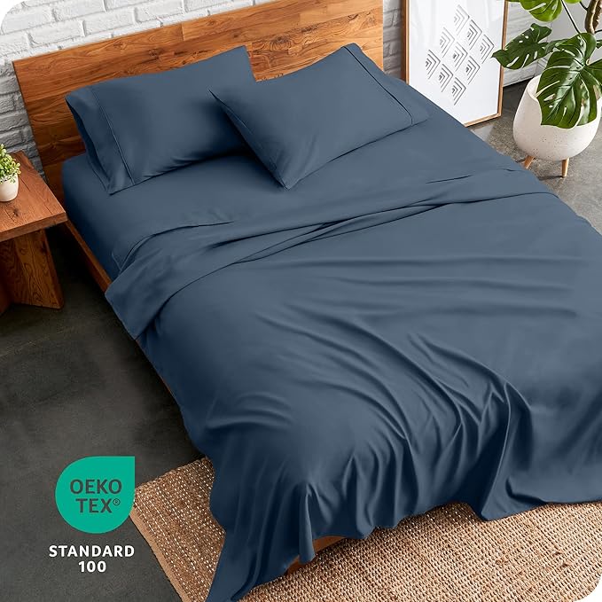 Bare Home Twin Sheet Set - 1800 Ultra-Soft Microfiber Twin Bed Sheets - Double Brushed - Deep Pockets - Easy Fit - 3 Piece Set - Bedding Sheets & Pillowcases (Twin, Bering Sea)