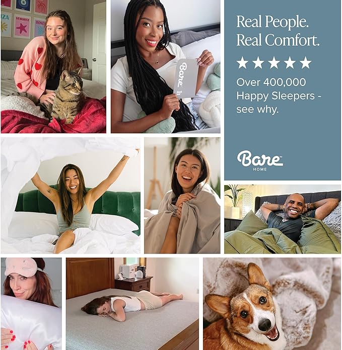 Bare Home Hotel Luxury Full XL Sheet Set, Extra Soft - 6 Piece Set - Deep Pockets - Easy Fit - Cooling & Breathable - Wrinkle, Fade, Stain Resistant - Includes 4 Pillowcases (Full XL, Black)