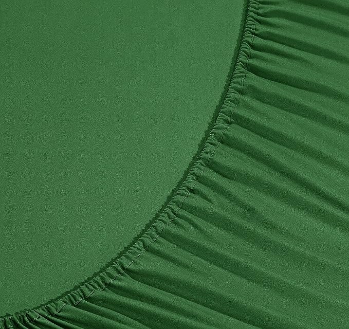 Elegant Comfort Luxury Soft Bed Sheets 1500 Premium Hotel Quality Microfiber Softness Wrinkle and Fade Resistant (6-Piece) Bedding Set, King, Hunter Green