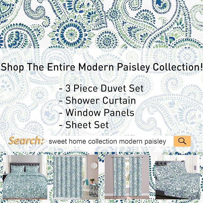 1500 Supreme Collection Extra Soft Modern Paisley Pattern Sheet Set, Twin- Luxury Bed Sheets Set with Deep Pocket Wrinkle Free Bedding, Trending Printed Pattern, Twin