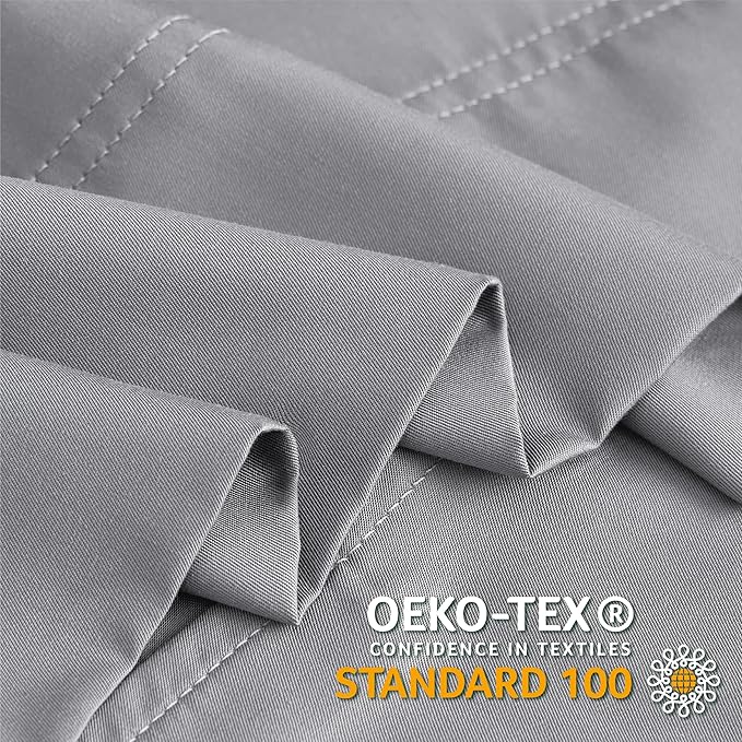 BEDELITE King Size Pillow Cases Set of 2, Rayon Derived from Bamboo, Cooling Pillow Cases for Hot Sleepers & Night Sweats, Breathable and Silky Soft Envelope Pillowcases(Silver Grey, 20"x36")