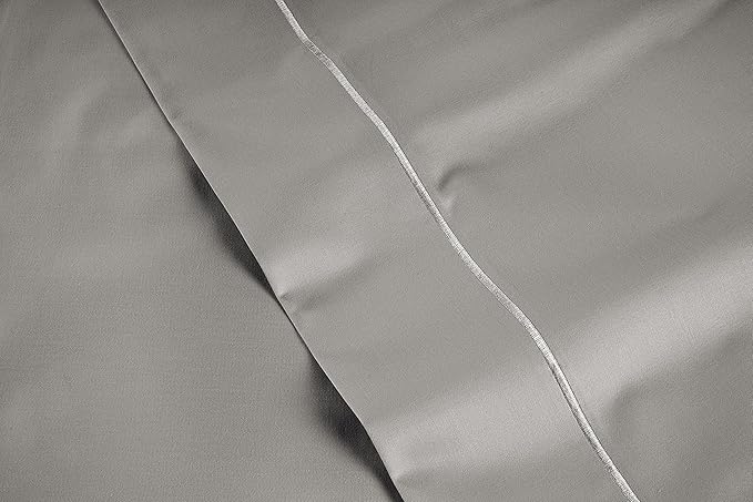 LANE LINEN Pillows Queen Size Set of 2 Soft 100% Egyptian Cotton Cool & Smooth Pillow Cases - Silver