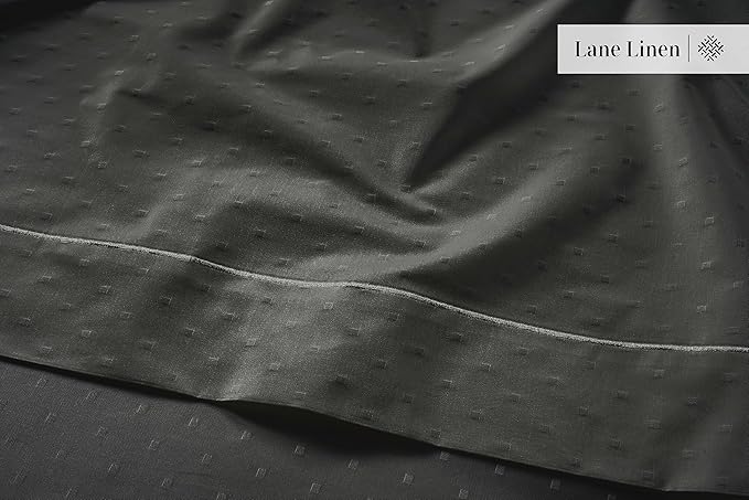 LANE LINEN Pillows Queen Size Set of 2, Soft 100% Egyptian Cotton, Cool & Smooth Pillow Cases - Charcoal