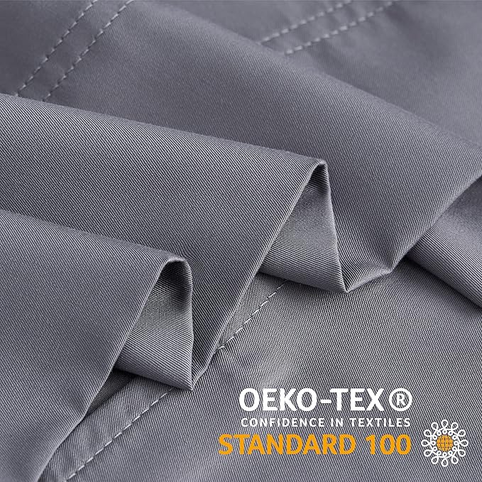 BEDELITE Pillow Cases Standard Size Set of 2, Rayon Derived from Bamboo, Cooling Pillow Cases for Hot Sleepers & Night Sweats, Breathable and Silky Soft Envelope Pillowcases(Grey, 20"x26")