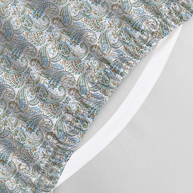 Elegant Comfort Luxury Soft Bed Sheets Paisley Pattern - 1500 Premium Hotel Quality Microfiber Softness Wrinkle and Fade Resistant (6-Piece) Bedding Set, King, Paisley Teal